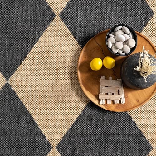 nuLOOM Outdoor Performance Collection Sabina Dark Grey/Ivory, 8' x 10', Soft, High Traffic, Stain Resistant, Easy Clean, Durable Area Rug for Indoor/Outdoor Patio, Deck, Porch, Garden, Courtyard thumbnail 6