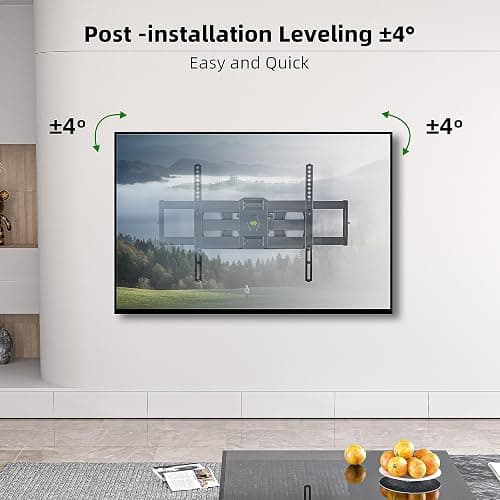 Full Motion TV Wall Mount for Most 37"-84" Flat Screen TV, Swivel or Tilt Wall Bracket with Dual Articulating Arms, for 12"-16" Wood Studs, Max VESA 600x400mm, Load 120 lbs by USX MOUNT thumbnail 5