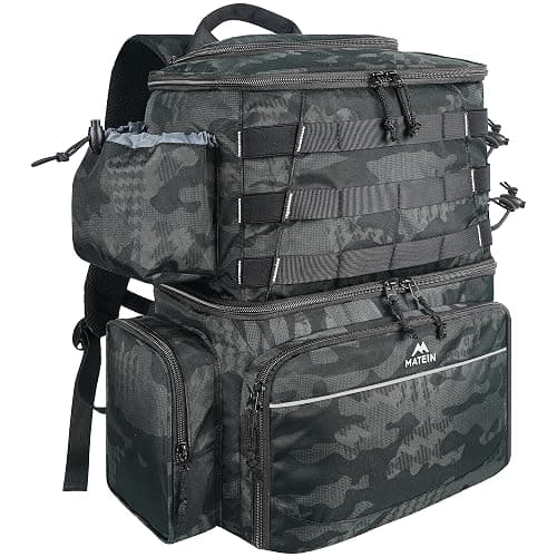 MATEIN Fishing Tackle Backpack with Cooler, Large Fishing Bag with Rod Holders for 4 Trays (Tray Not Included) & Fishing Gear - Image 1