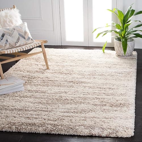 SAFAVIEH Hudson Shag Collection Area Rug - 6' x 9', Ivory & Beige, Modern Design, Non-Shedding & Easy Care, 2-inch Thick Ideal for High Traffic Areas in Living Room, Bedroom (SGH206B) thumbnail 2