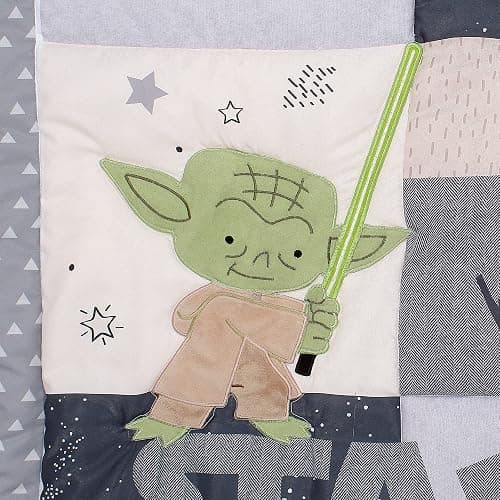 Lambs & Ivy Star Wars Classic 3-Piece Baby Crib Bedding Set - Yoda/Darth Vader thumbnail 7