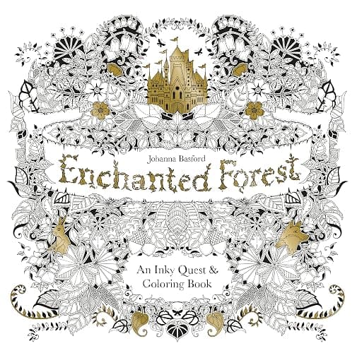 Enchanted Forest: An Inky Quest and Coloring book (Activity Books, Mindfulness and Meditation, Illustrated Floral Prints) - Image 1