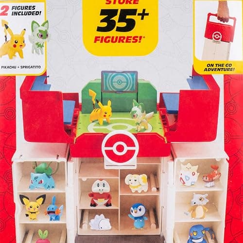 Jazwares Pokémon Play ‘N’ Display Case - Multi-Level Storage Unit with Rooftop Arena and Space for 35+ 2-Inch Battle Figures thumbnail 6