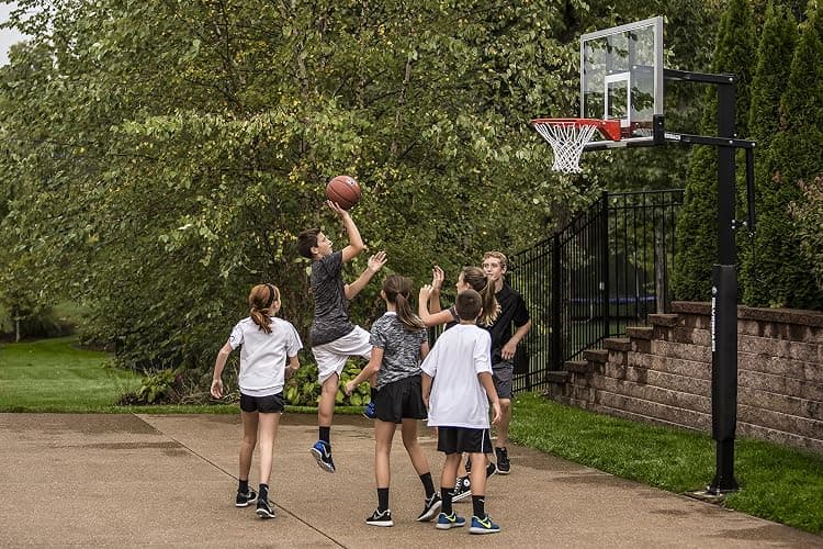 Silverback In-Ground Basketball Hoops, Adjustable Height Tempered Glass Backboard and Pro-Style Flex Rim. - Multiple Styles Available thumbnail 26