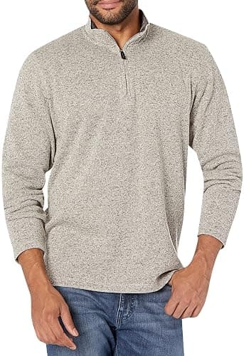Wrangler Authentics mens Long Sleeve Fleece Quarter-zip thumbnail 4