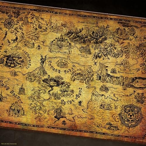 The Legend of Zelda Hyrule Map 1,000 Piece Jigsaw Puzzle | Collectible Puzzle Featuring Stylized Hyrule Map from The Legend of Zelda Video Games | Officially Licensed Nintendo Merchandise thumbnail 6
