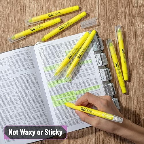 Mr. Pen- No Bleed Gel Bible Highlighters, Yellow, Pack of 8 thumbnail 7