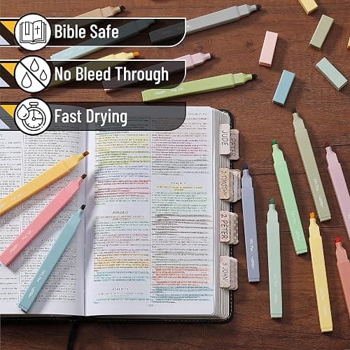 Mr. Pen- Aesthetic Highlighters, 20 pcs, Chisel Tip, Pastel Colors, No Bleed Bible Highlighter Pastel, Assorted Colors thumbnail 5