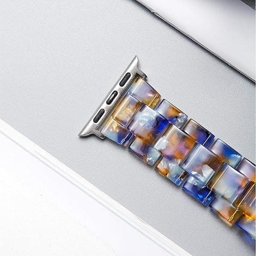 BINLUN Compatible avec Bracelet Apple Watch 44mm 45mm 46mm 49mm 38mm 40mm 41mm 42mm pour Femme Homme Band pour iWatch Séries 10 9 8 7 6 5 4 3 2 1 Ultra SE pour Apple Watch Band en Résine Léger Stylé thumbnail 4