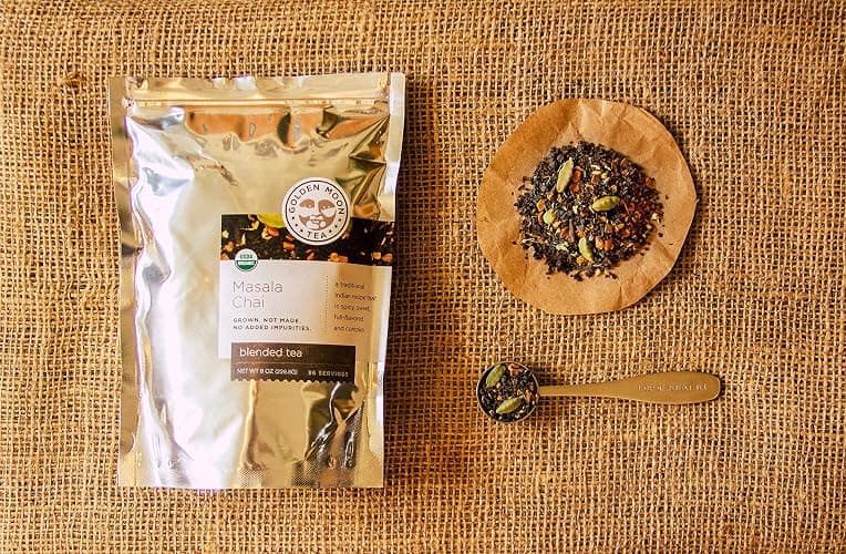 Golden Moon Tea, MASALA CHAI TEA, 181 Servings, Authentic Original Organic Recipe | Organic spiced chai – whole cardamom, cinnamon & ginger. No artificial flavors. 181 servings, 1lb bulk. thumbnail 5