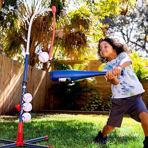 Franklin Sports Grow-with-Me Kids Baseball Batting Tee + Stand Set for Youth + Toddlers - Youth Baseball, Softball + Teeball Hitting Tee Set for Boys + Girls - Grow With Me Tee - MLB Baseball thumbnail 5