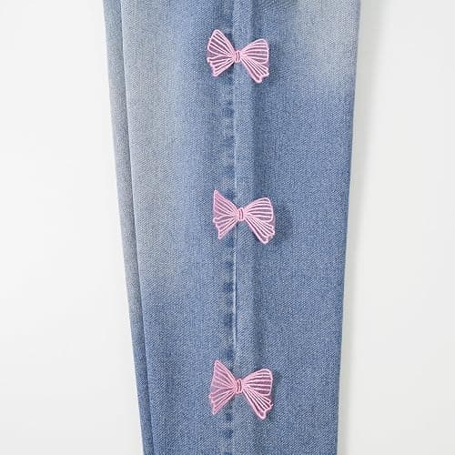 Rolanko Girls Jeans Denim Elastic Wasit Wide Leg Baggy Pants Kids Clothes 4-14 Years thumbnail 5