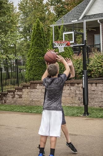 Silverback In-Ground Basketball Hoops, Adjustable Height Tempered Glass Backboard and Pro-Style Flex Rim. - Multiple Styles Available thumbnail 9