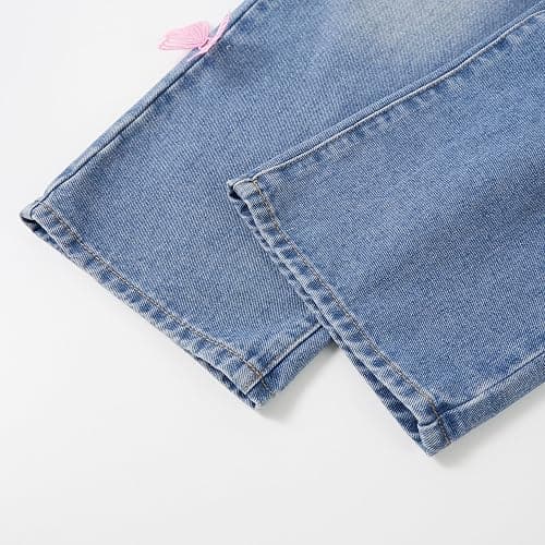 Rolanko Girls Jeans Denim Elastic Wasit Wide Leg Baggy Pants Kids Clothes 4-14 Years thumbnail 6