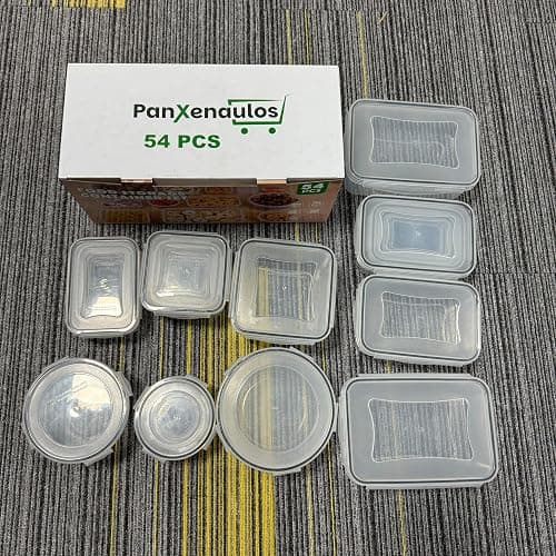 54 Pcs Food Storage Containers with Lids Airtight, (27 Containers &27 Lids) Reusable BPA-Free Plastic Food Containers for Kitchen Organization, Leak Proof Freezer/Microwave Safe Meal Prep Lunch Boxes thumbnail 8
