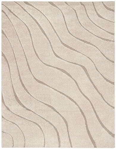 SAFAVIEH Area Rug 8x10 - Florida Shag Collection - Large - Cream & Beige, Non-Shedding & Easy Cleaning, Plush Thick Pile, Ideal for Living Room, Bedroom, Dining Space (SG472-1113) thumbnail 3