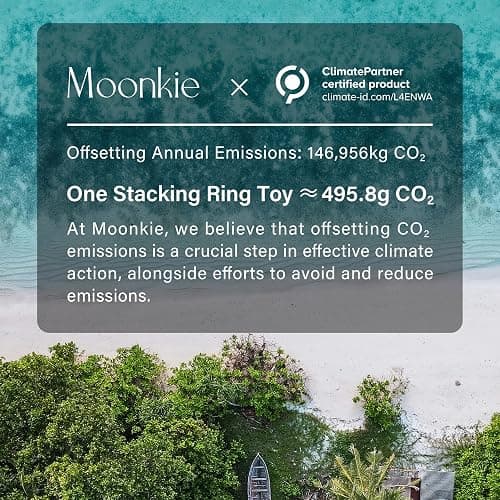 Moonkie Stacks of Circles Soft Teething Toy Educational Learning Stacking Ring Toys for Babies, 7 Piece Set thumbnail 9