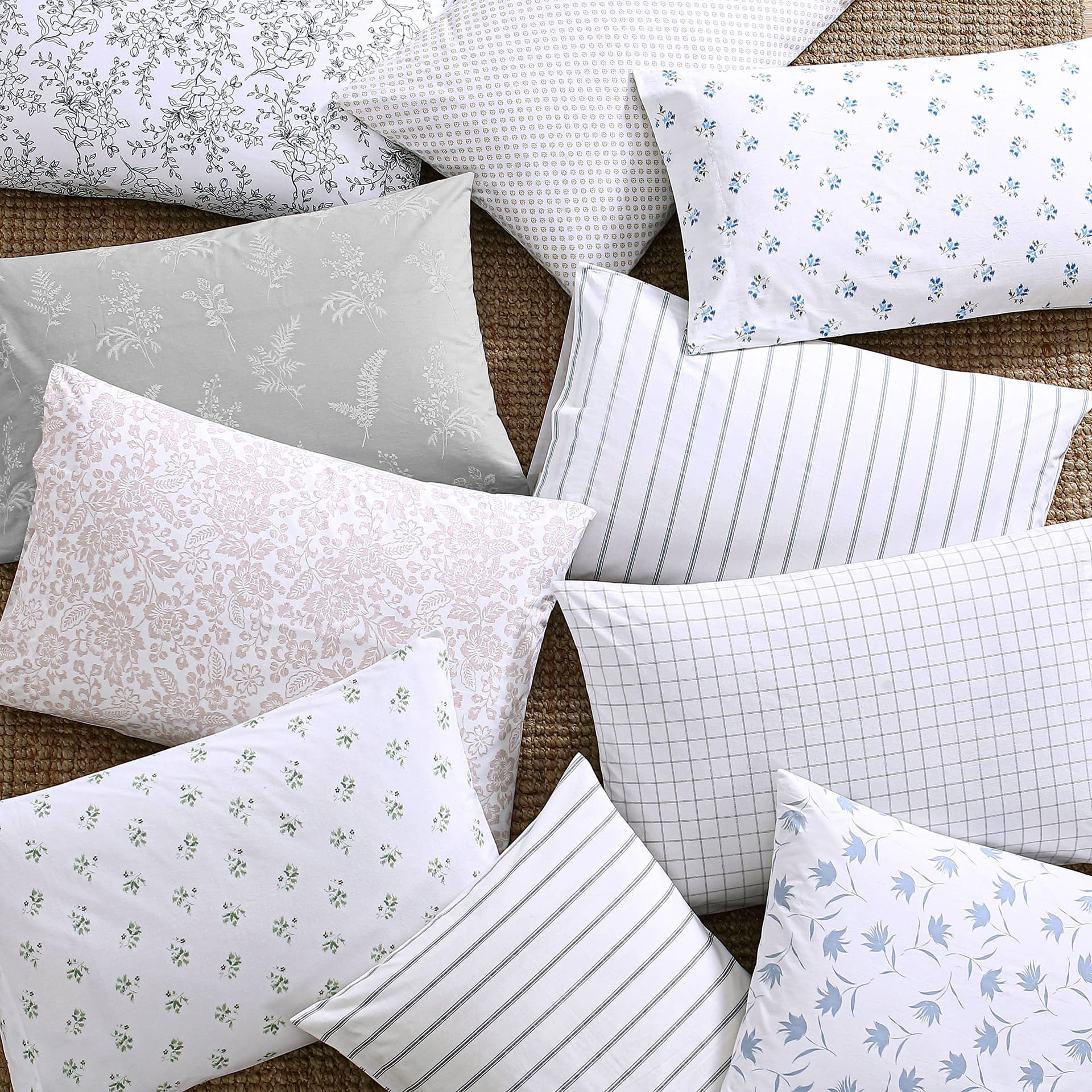 Stone Cottage - Full Sheets, Cotton Percale Bedding Set, Crisp & Cool Home Decor (Blue Sketchy Ditsy, Full) - Full - Blue Sketchy Ditsy thumbnail 8