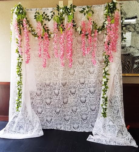 WONICE Artificial Wisteria Hanging Flowers-Fake Wisteria Flower Garland Silk Vines Rattan Decor for Home Wedding Arch Wall Garden Greenery Bedroom Outdoor Office Party Decoration(36, Dark Pink) thumbnail 7