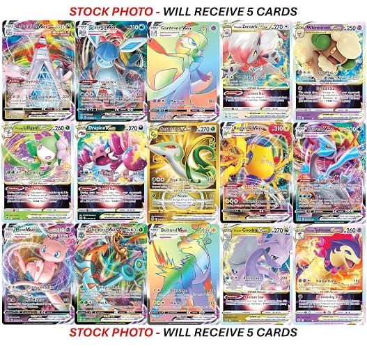 5 Pokemon Card VMAX/VSTAR Bundle - X2 VSTAR - X2 VMAX - X1 Secret Rare - No Duplicates thumbnail 5