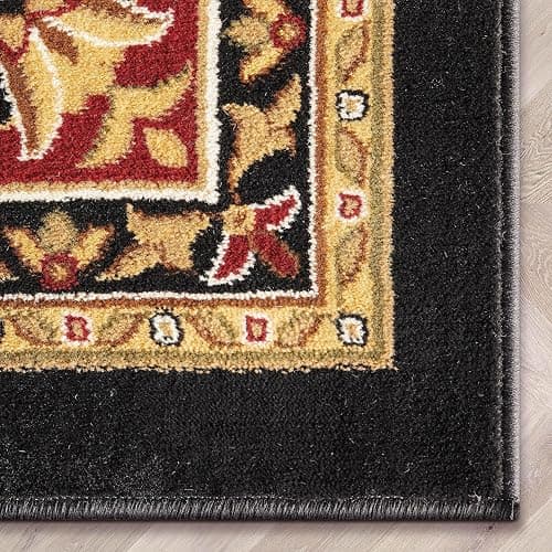 Well Woven Barclay Collection Medallion 5x7 Black Area Rug - for Living Room, Bedroom, and Dining Room thumbnail 4