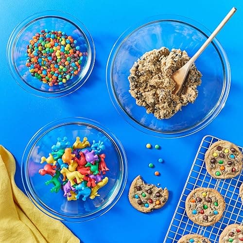 Pyrex Essentials (3-Piece) Glass Mixing Bowls Set For Prepping, Baking and Cooking, Preheated Oven, Dishwasher, Freezer, and Microwave Safe thumbnail 3