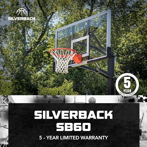 Silverback In-Ground Basketball Hoops, Adjustable Height Tempered Glass Backboard and Pro-Style Flex Rim. - Multiple Styles Available thumbnail 2