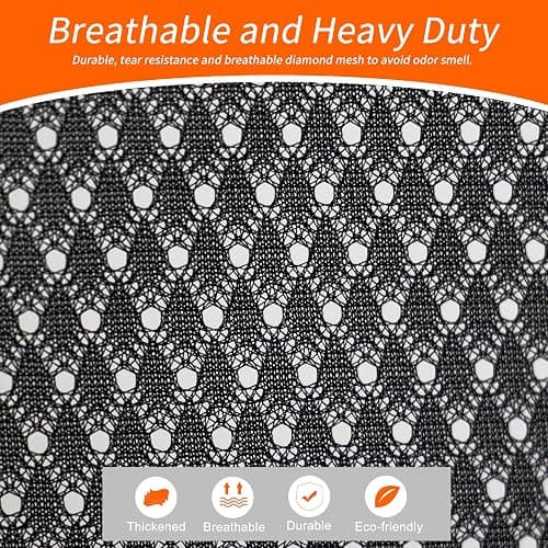 Polecasa Extra Heavy Duty Large Diamond Mesh Laundry Bags with Drawstring Closure & ID Tag, 2 Pack 24 x 36 inches Washable Storage Bag for College, Travel, Sports, Dorms, Black thumbnail 3
