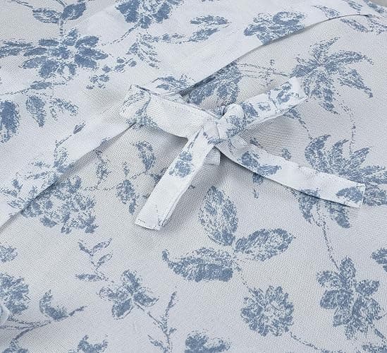 Brilliant Sunshine Blue Rose Patchwork Ruffle Pillowshams, Quilted Decorative Pillow Covers Set, Square Throw Cushion Cases for Couch, Reclining Chair, Car, Bed, 18x18, Pack of 2, Blue Rose thumbnail 5