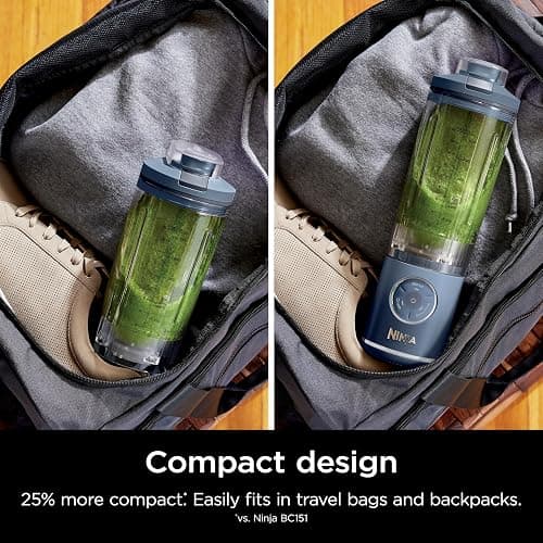 Ninja Blast Max, Portable Blender + Twist & Go, Personal Smoothie, Blend, Ice Crush, 3 Programs, Cordless, 22 oz removable Vessel, Dishwasher Safe, Leakproof, Navy, BC251NV thumbnail 5