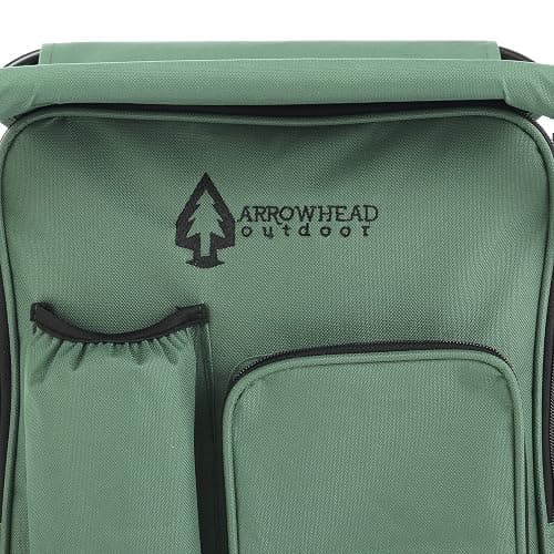 Arrowhead Outdoor Multi-Function 3-in-1 Compact Camp Chair: Backpack, Stool & Insulated Cooler, w/Bottle Holder & Storage Bag, External Pockets, Backrest, Fishing, Hiking, Heavy-Duty, USA-Based thumbnail 8