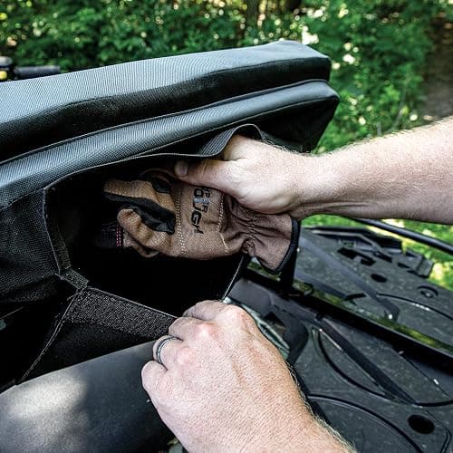 YUTRAX Universal Mount ATV Backrest, Heavy-Duty Steel Seat Frame, Adjustable Seat Back Positions, 2” Thick Cushion, Folds Down Flat When Not in Use, TX219 thumbnail 6