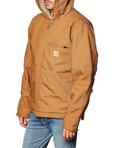 Carhartt Giacca Foderata in Sherpa con Anatra Lavata E vestibilità Rilassata Capispalla Utility di Lavoro Uomo thumbnail 2