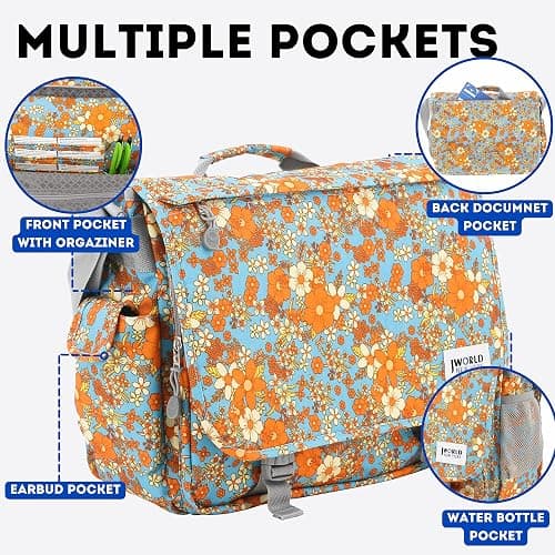 J World New York Thomas Laptop Messenger Bag for Women & Men. Kids Computer Bookbag thumbnail 7
