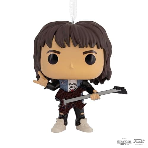 Hallmark Netflix Stranger Things Eddie Playing Guitar Funko POP! Christmas Ornament thumbnail 6