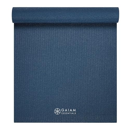 Gaiam Essentials 1/4" Thin (6mm) Yoga & Pilates, Fitness & Exercise Mat with Easy-Cinch Carrier Strap Cusion Support For Fitness and Gym Workouts thumbnail 9