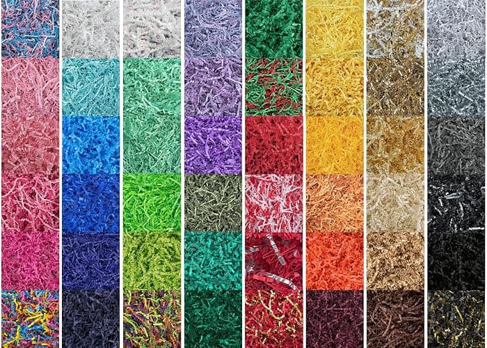 MagicWater Supply - 1/2 LB - White & Gold - Crinkle Cut Paper Shred Filler great for Gift Wrapping, Basket Filling, Birthdays, Weddings, Anniversaries thumbnail 7