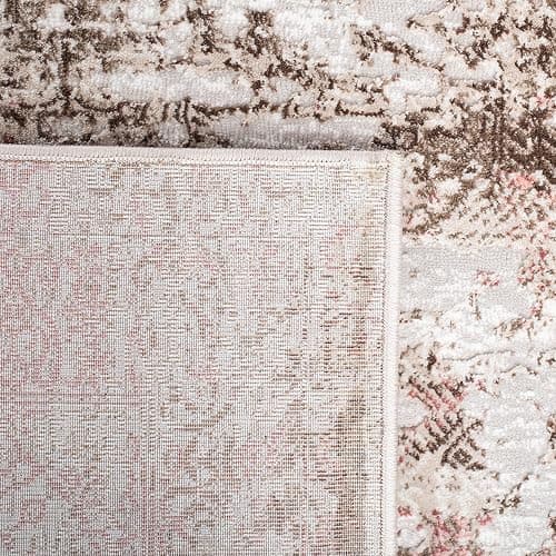 SAFAVIEH Meadow Collection Area Rug - 5'3" x 7'6", Beige & Pink, Modern Abstract Design, Non-Shedding & Easy Care, Ideal for High Traffic Areas in Living Room, Bedroom (MDW585B) thumbnail 4