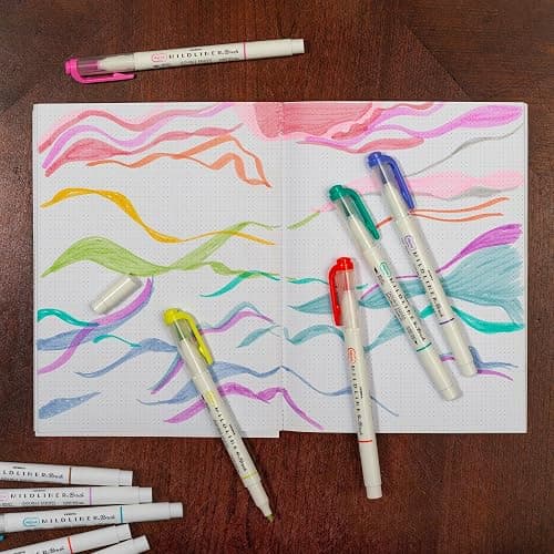 Zebra Pen, Mildliner Dual-Ended Brush Pens, 25 Assorted Colors, Soft Mild Ink, Brush and Fine Bullet Tips, No Bleed-Through Pigment Ink for Journaling, Calligraphy, Planners, Art, 25-Pack (79125) thumbnail 4