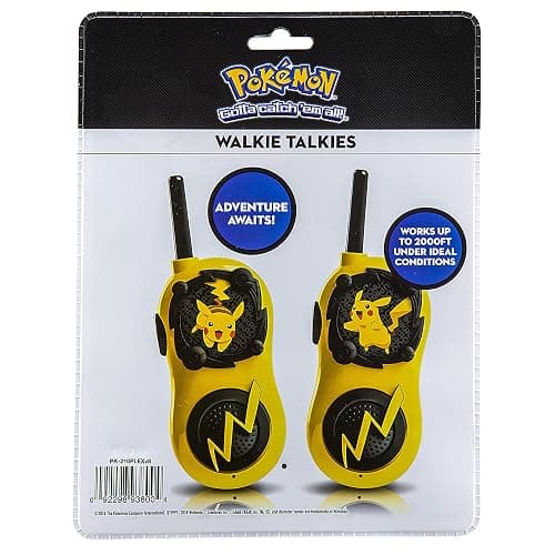 eKids Pokemon Walkie Talkies Pikachu Toys FRS Walkie Talkies for Kids Long Range Static Free Easy to Use For Indoor and Outdoor Games thumbnail 8
