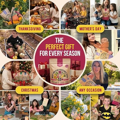 55 Vegetable Seeds Variety Pack - 35,600+ Non-GMO Heirloom Seeds for Planting Vegetables and Fruits in Individual Seed Packets, Home Garden Seeds for Hydroponic, Indoor and Outdoors Gardening thumbnail 7