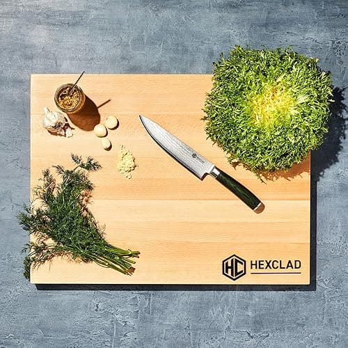HexClad Chef's Knife, 8-Inch Japanese Damascus Stainless Steel Blade, Pakkawood Handle - 8-Inch Chef's Knife thumbnail 11
