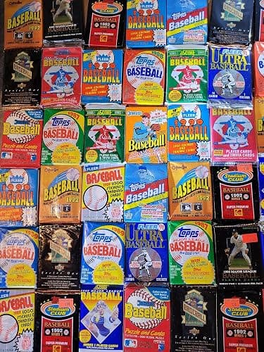 Old Baseball Cards - Unopened Packs Fr Wax Box. Huge Vintage 100 Card Lot - Image 1