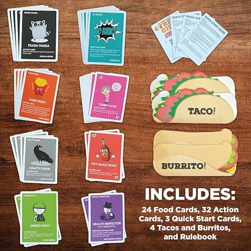 Taco vs Burrito Collectors Tin - The Wildly Popular Surprisingly Strategic Card Game Created by a 7 Year Old - 5 Ways to Play - Fun Family Games for Kids and Adults, Game Night, Travel Games thumbnail 6