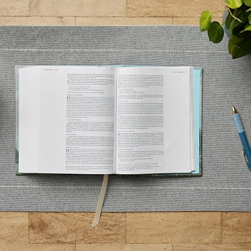NKJV, Journal the Word Bible, Cloth over Board, Blue Floral, Red Letter, Comfort Print: Reflect, Journal, or Create Art Next to Your Favorite Verses thumbnail 6