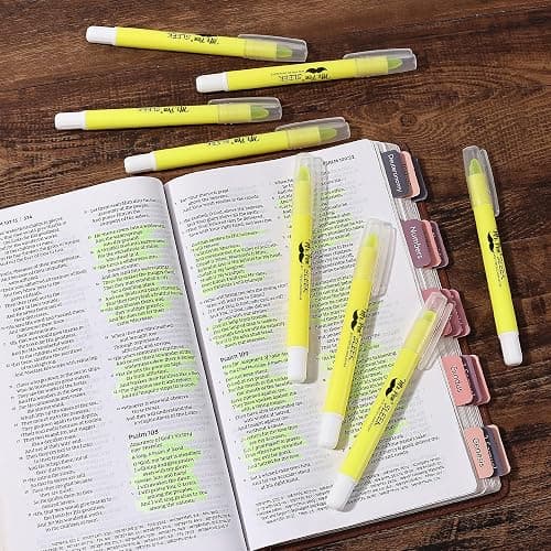 Mr. Pen- No Bleed Gel Bible Highlighters, Yellow, Pack of 8 thumbnail 8