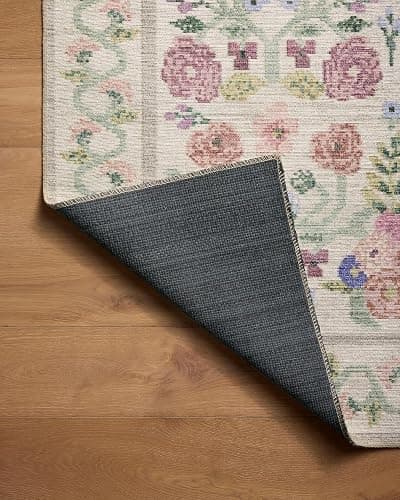 Loloi Rifle Paper Co. Rosa Collection RSA-01 Ivory 5'-0" x 7'-6" Area Rug thumbnail 8