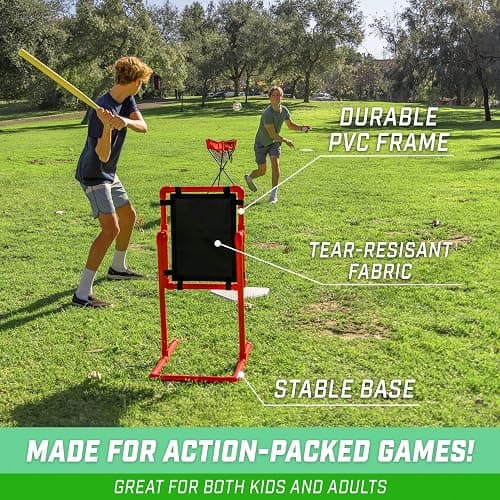 GoSports Baseball Strike Zone Target for Plastic Balls - Compatible with Blitzball and Wiffle Ball thumbnail 4