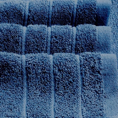 Tens Towels Pack of 4 Extra Large Bath Towels 30 x 60 Inches, 100% Cotton, Larger & Lighter Weight, Quicker to Dry, Super Soft and Absorbent, Perfect for Bathroom, Blue - Blue thumbnail 5
