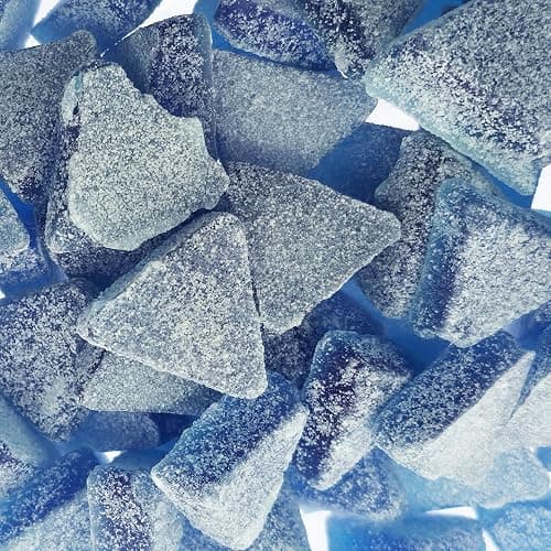 Poppin Crunch Sugar Free Mega Sour Candy Triangles, Sour Crystal Coated Triangle Shaped Hard Candies (Blue-Raspberry) - Image 1